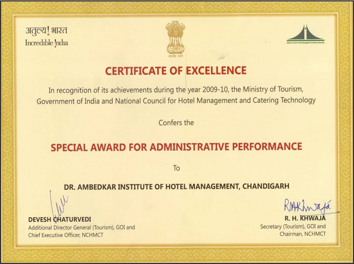 Awards And Accollades Dr Ambedkar Institute Of Hotel Management 